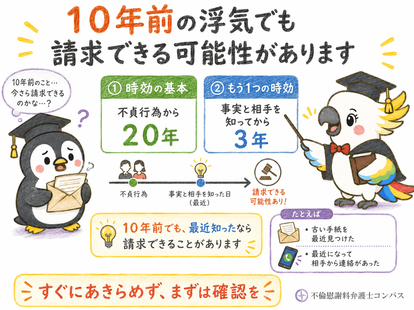 １章　１０年前の浮気慰謝料を相手に請求できる可能性がある